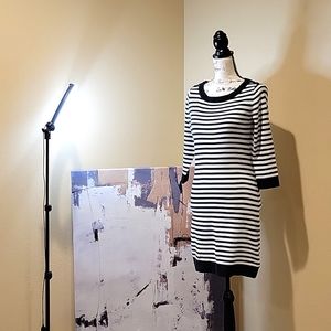 Black and White Striped Dress